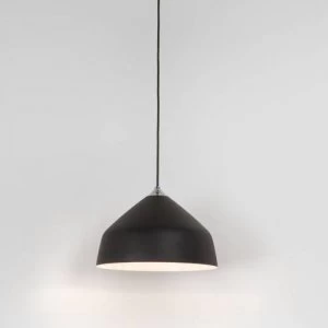 1 Light Small Dome Ceiling Pendant Matt Black, E27