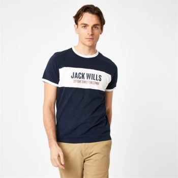 Jack Wills Whichford Graphic T-Shirt - Navy