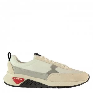 Diesel S-KB Low Trainers - White/Red H7016