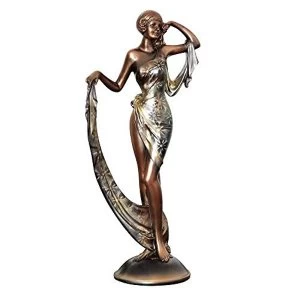 Silhouette Collection Lady Figurine Bronze & Silver 32cm