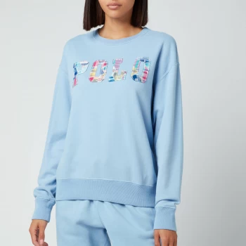 Polo Ralph Lauren Womens Patch Logo Sweatshirt - Alpine Blue - M