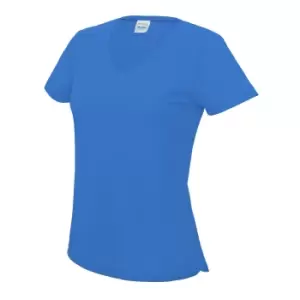 AWDis Cool V Neck Girlie Cool Short Sleeve T-Shirt (S) (Sapphire Blue)