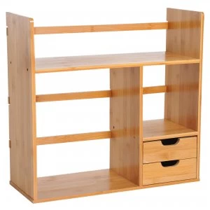 HOMCOM Desk Organiser, 48Lx19.5Lx46H cm-Natural Bamboo