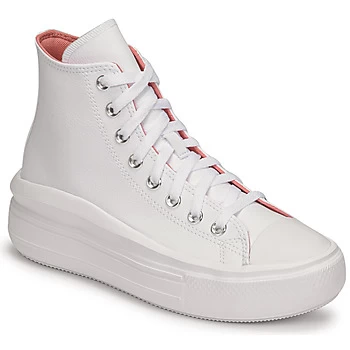 Converse CHUCK TAYLOR ALL STAR MOVE HYBRID SHINE HI womens Shoes (High-top Trainers) in White,2.5