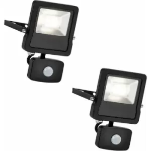 Loops - 2 pack Outdoor IP65 Automatic Floodlight - 20W Cool White LED - pir Sensor