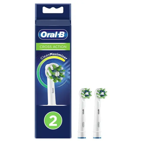 Oral B Cross Action Electric Toothbrush Replacement Heads 2Pcs