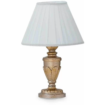 Ideal Lux Dora - 1 Light Small Table Lamp Antique Brass, E14