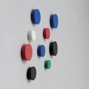 Nobo Whiteboard Magnets 20mm Black Pack 8