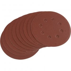 Draper Hook and Loop Sanding Discs 125mm 125mm 180g Pack of 10