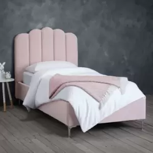 LPD Willow Single Bed Pink Velvet