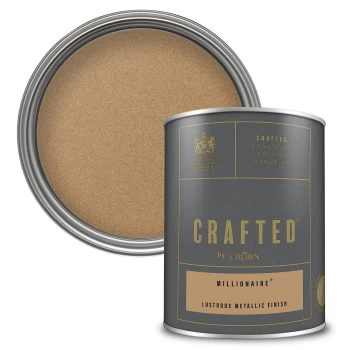 Crafted by Crown Lustrous Metallic Interior Wall and Wood Paint Millionaire 1.25L