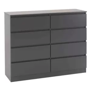 Seconique Malvern 8 Drawer Chest - Grey