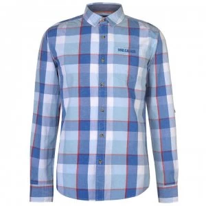SoulCal Long Sleeve Check Shirt Mens - Blue/White/Red