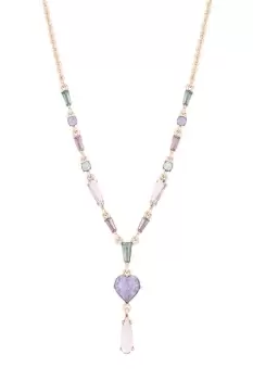 Rose Gold Pastel Hearts Y Necklace