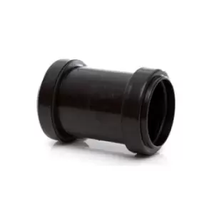 Polypipe Waste Push Fit Straight Coupling Black 40mm Wp26B