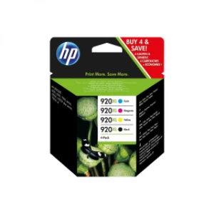 HP 920XL Black and Tri Colour Ink Cartridge Pack