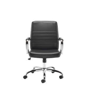 Jemini Amalfi Leather Look Meeting Chair Black KF79135