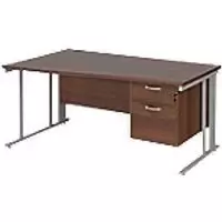 Dams International Wave Desk MCM16WLP2SW 1,600 x 725 x 800 - 990 mm