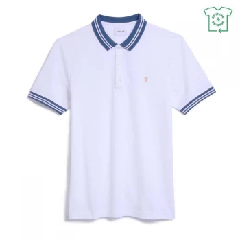 Farah Vintage Stanton Short Sleeve Polo Shirt - 104 White