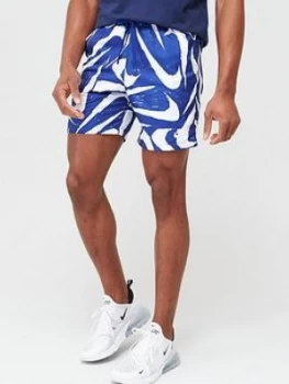 Nike Sportswear All Over Print Woven Shorts - Blue Size M Men