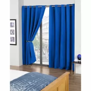 Emma Barclay R.m. Eyelet Blackout Curtains Cali 46 X 72" Blue