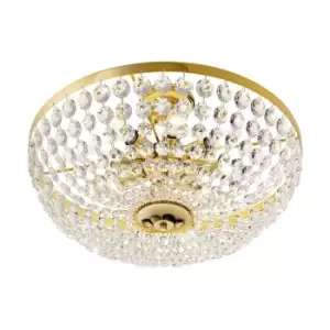 Valerie Classic Ceiling Light Polished Gold, 8x E14