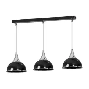 Emibig Polo Black Bar Pendant Ceiling Light 3x E27