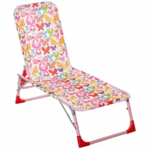 Zesty Kids Butterfly Reclining Folding Sun Lounger, none