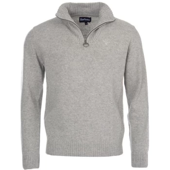 Barbour Essential Lambswool Half Zip - Grey Marl GY15