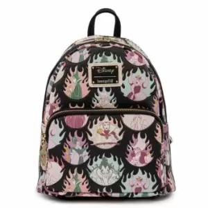 Loungefly Disney Villains Pastel Flames AOP Mini Backpack