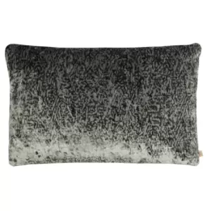 Lynx Velvet Jacquard Rectangular Cushion Ebony