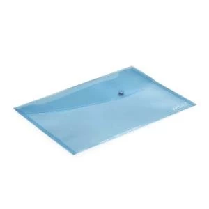 Rapesco Popper Wallet Foolscap Pastel Blue Pack of 5 0691