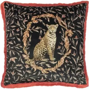 Paoletti - Kitraya Leopard Cushion Paprika - Paprika