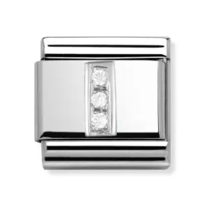 Nomination Classic Silver & CZ Letter I Charm