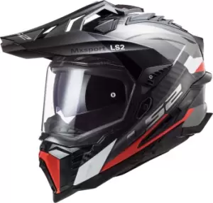 LS2 MX701 Explorer C Frontier Carbon Motocross Helmet, grey-silver Size M grey-silver, Size M