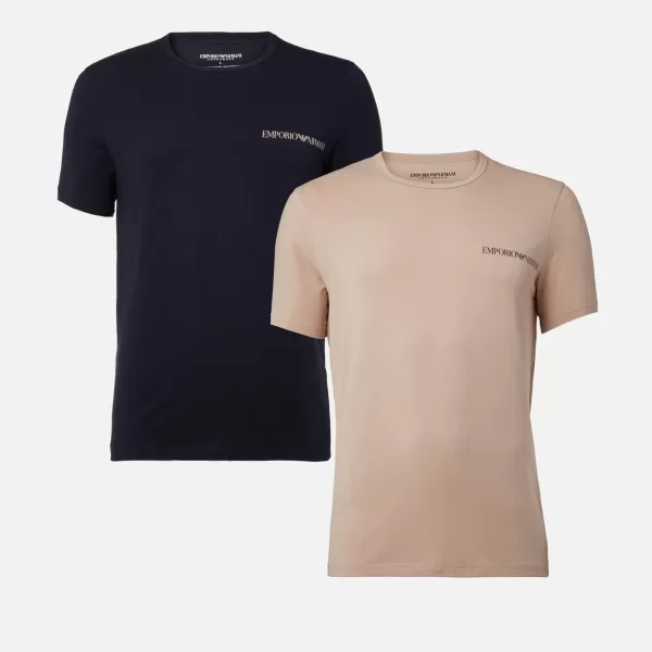 Emporio Armani Two-Pack Stretch-Cotton Jersey T-Shirts - L