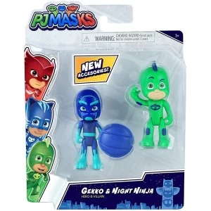 Gekko & Night Ninja (PJ Masks) 2-Pack Figure Set