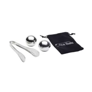 BarCraft Spherical Ice Ball Set Silver