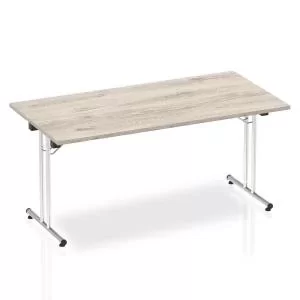 Impulse 1600 Folding Rectangular Table Grey Oak