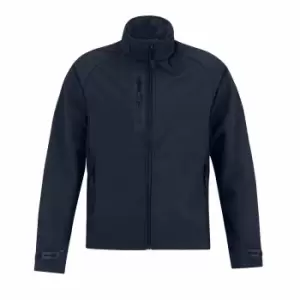 B&C Mens X-Lite Softshell Jacket (L) (Navy Blue)