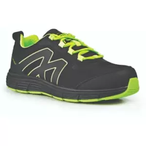 Lightweight Safety Trainer - Black/Lime Size 9 - Black/Lime - Rugged Terrain