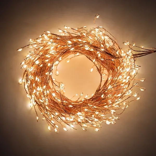 Christmas Workshop 8m 680 Micro LED Rose Gold Cluster String Lights 71759