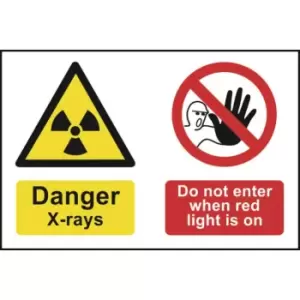 Danger X-rays Do Not Enter When Red Light Is On - PVC (300 X 200MM)