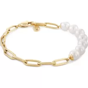 Ladies Tommy Hilfiger Pearl and Chain Link Bracelet