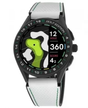 Tag Heuer Connected Modular 45 Golf Edition Digital Dial White Rubber Strap Mens Watch SBG8A82.EB0206 SBG8A82.EB0206