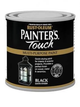 Rust-Oleum Painter&Rsquo;S Touch Toy Safe Satin Finish Multi Purpose Paint ; Black 250ml