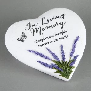 Thoughts Of You Heart Stone / Lavender - Loving Memory