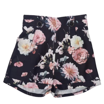 Firetrap Crepe Shorts Junior Girls - Black Floral