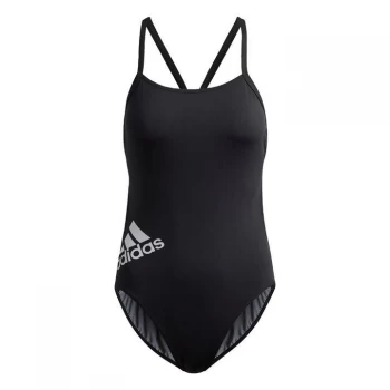 adidas Logo Swimsuit Womens - Black / White