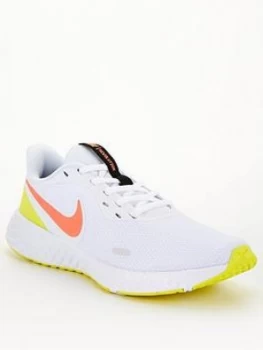 Nike Revolution 5 - White/Yellow, Size 6, Women